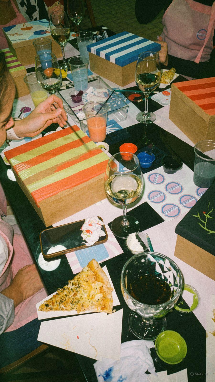 Art, Wine & Pizza | Oficina de Pintura